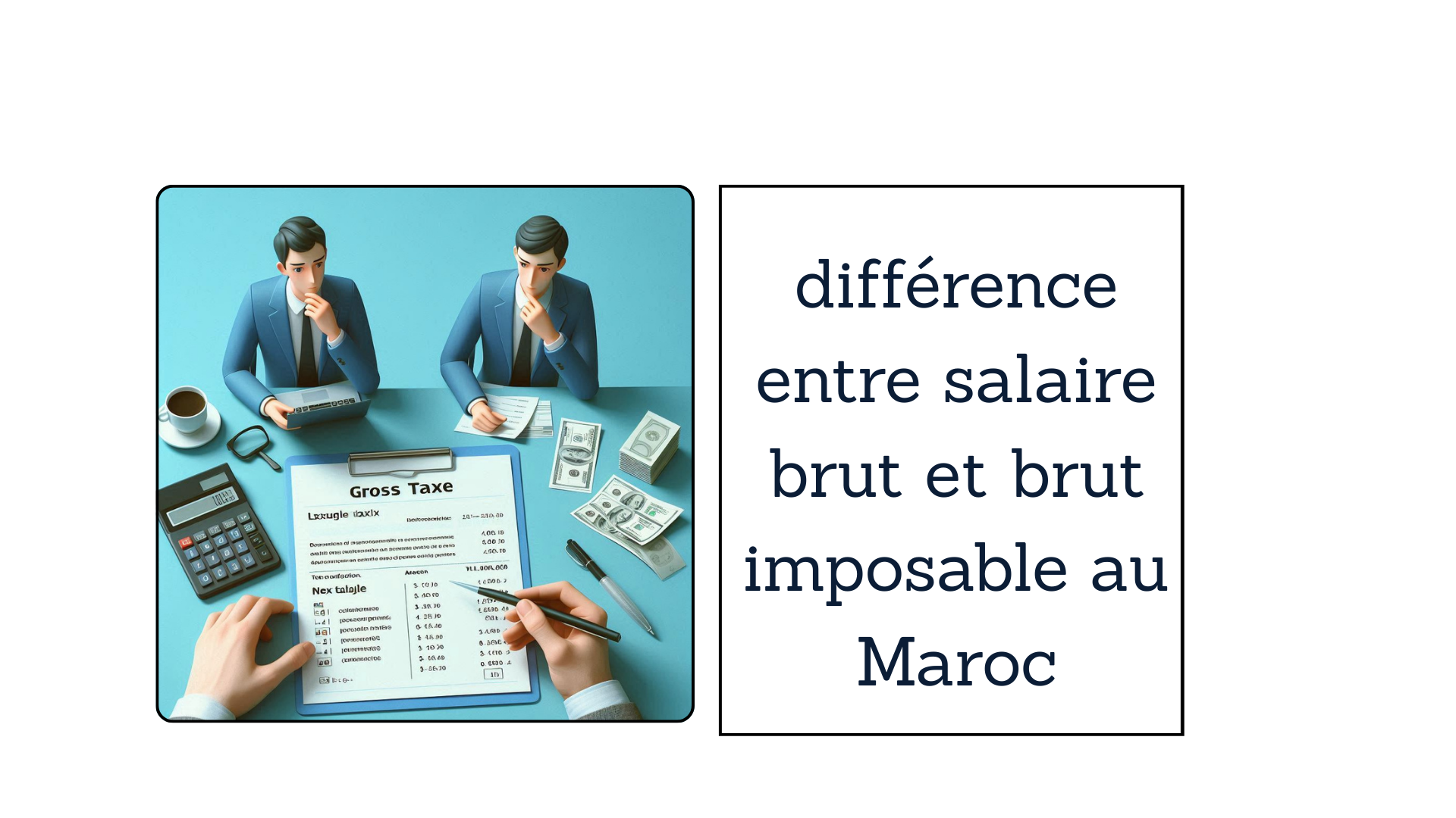 différence entre salaire brut et brut imposable au Maroc